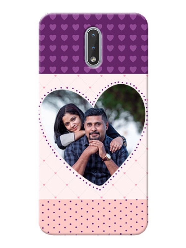 Custom Nokia 2.3 Mobile Back Covers: Violet Love Dots Design