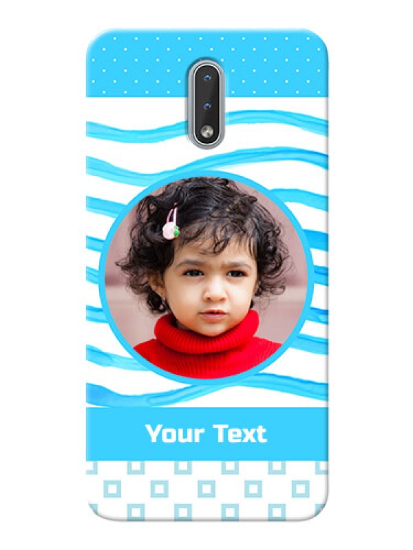 Custom Nokia 2.3 phone back covers: Simple Blue Case Design