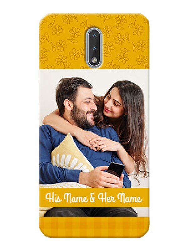 Custom Nokia 2.3 mobile phone covers: Yellow Floral Design