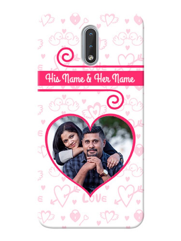 Custom Nokia 2.3 Personalized Phone Cases: Heart Shape Love Design