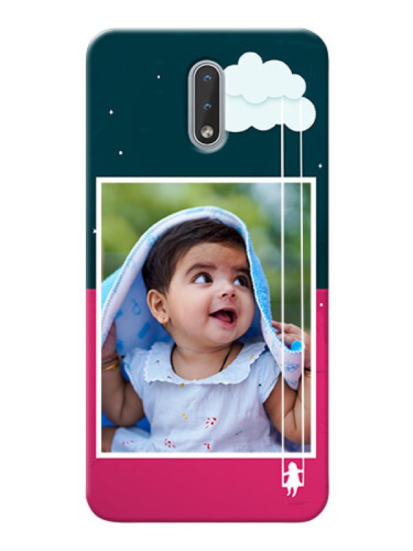 Custom Nokia 2.3 custom phone covers: Cute Girl with Cloud Design