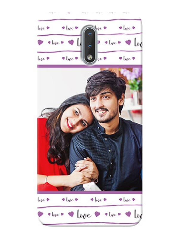 Custom Nokia 2.3 Mobile Back Covers: Couples Heart Design