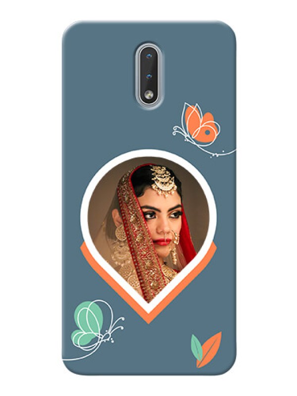 Custom Nokia 2.3 Custom Mobile Case with Droplet Butterflies Design