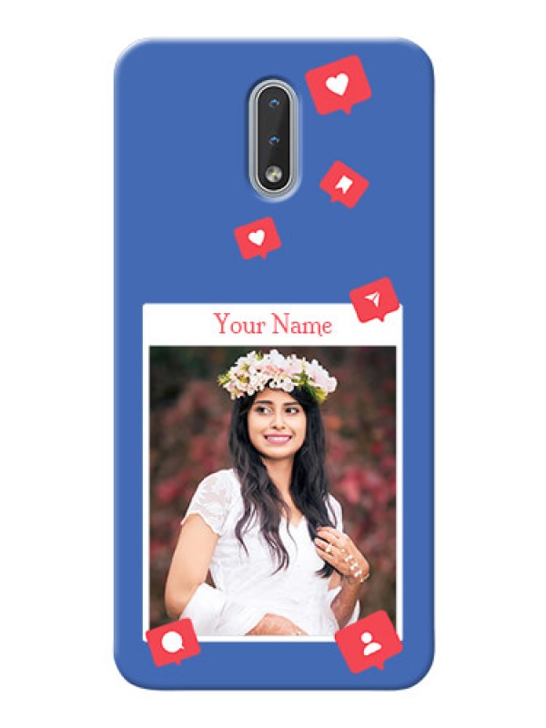 Custom Nokia 2.3 Back Covers: Like Share And Comment Design