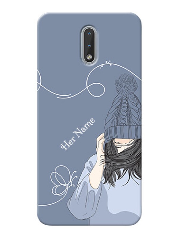 Custom Nokia 2.3 Custom Mobile Case with Girl in winter outfit Design