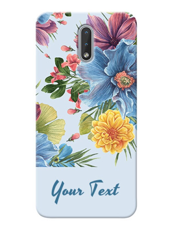 Custom Nokia 2.3 Custom Phone Cases: Stunning Watercolored Flowers Painting Design