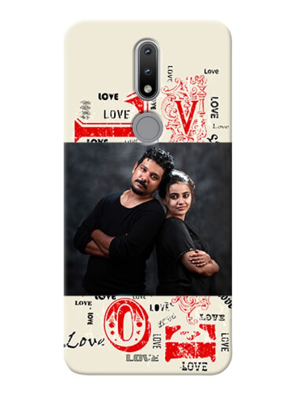 Custom Nokia 2.4 mobile cases online: Trendy Love Design Case