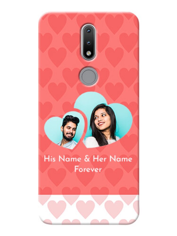 Custom Nokia 2.4 personalized phone covers: Couple Pic Upload Design