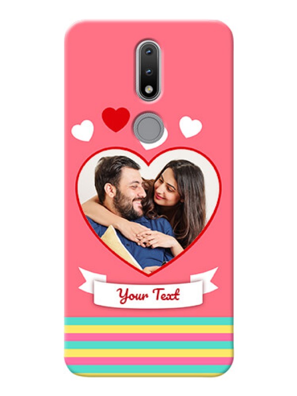 Custom Nokia 2.4 Personalised mobile covers: Love Doodle Design
