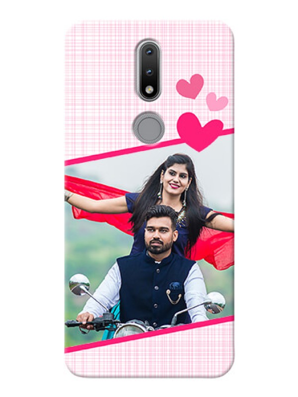 Custom Nokia 2.4 Personalised Phone Cases: Love Shape Heart Design