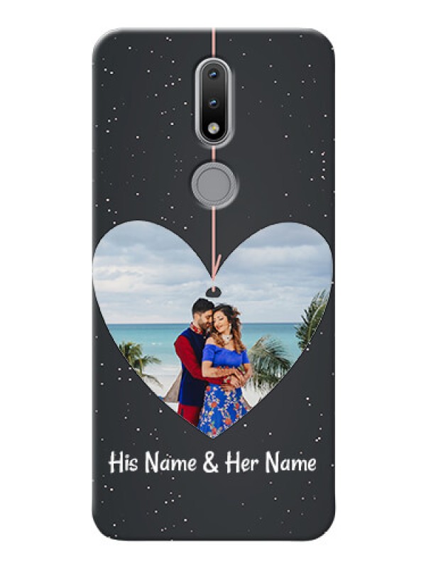 Custom Nokia 2.4 custom phone cases: Hanging Heart Design