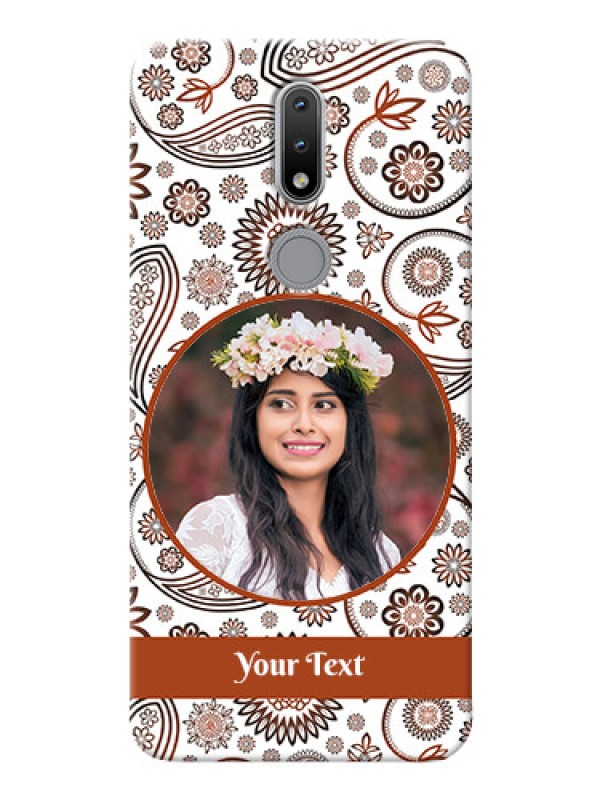 Custom Nokia 2.4 phone cases online: Abstract Floral Design 