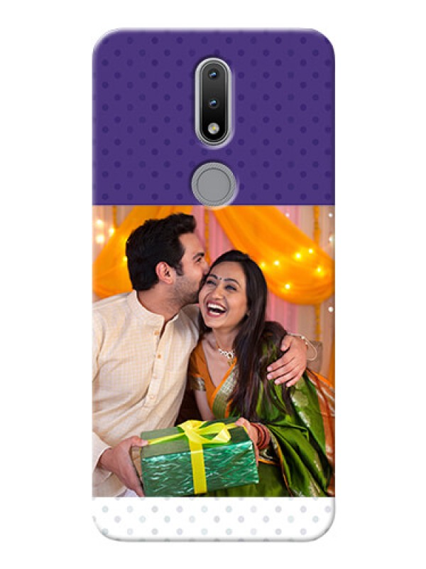 Custom Nokia 2.4 mobile phone cases: Violet Pattern Design