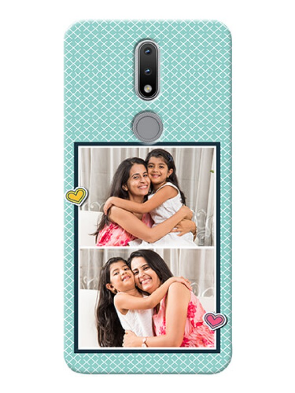Custom Nokia 2.4 Custom Phone Cases: 2 Image Holder with Pattern Design