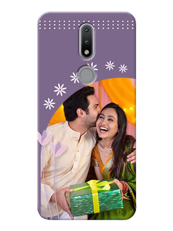 Custom Nokia 2.4 Phone covers for girls: lavender flowers design 