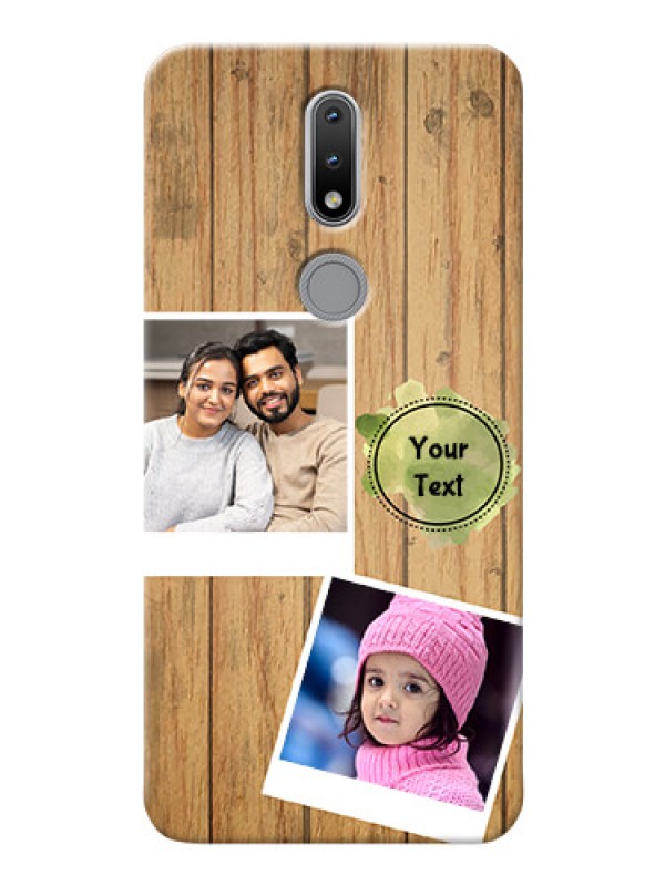 Custom Nokia 2.4 Custom Mobile Phone Covers: Wooden Texture Design