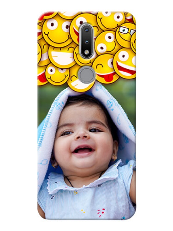 Custom Nokia 2.4 Custom Phone Cases with Smiley Emoji Design
