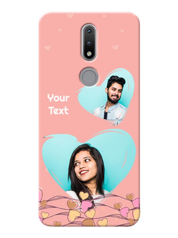 Custom Nokia 2.4 customized phone cases: Love Doodle Design