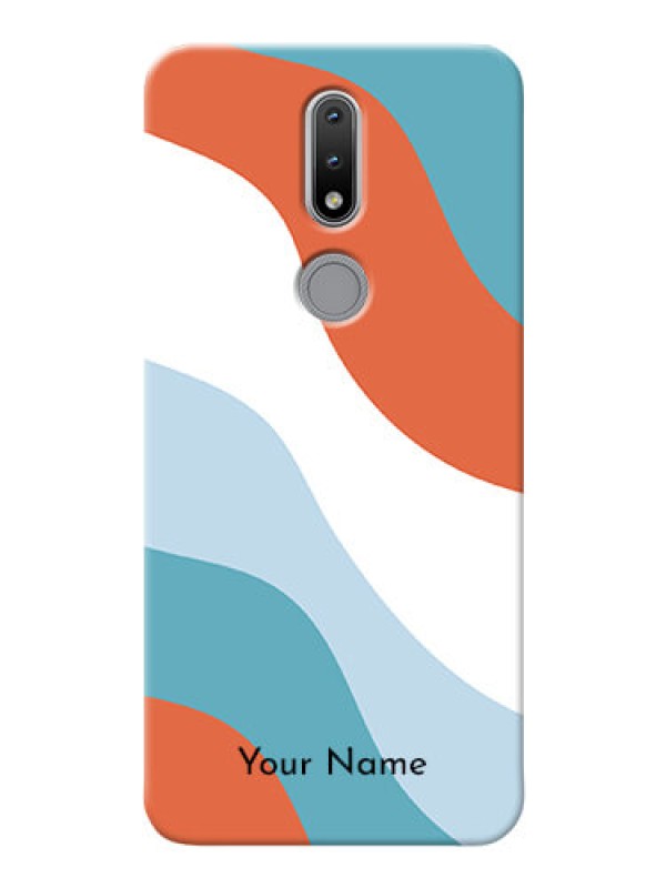 Custom Nokia 2.4 Mobile Back Covers: coloured Waves Design