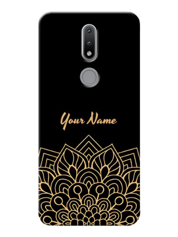 Custom Nokia 2.4 Back Covers: Golden mandala Design