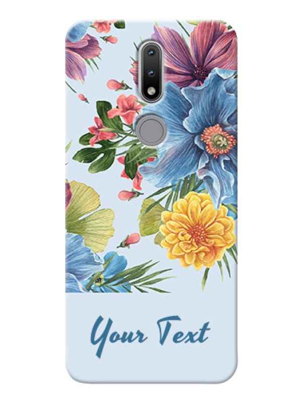 Custom Nokia 2.4 Custom Phone Cases: Stunning Watercolored Flowers Painting Design