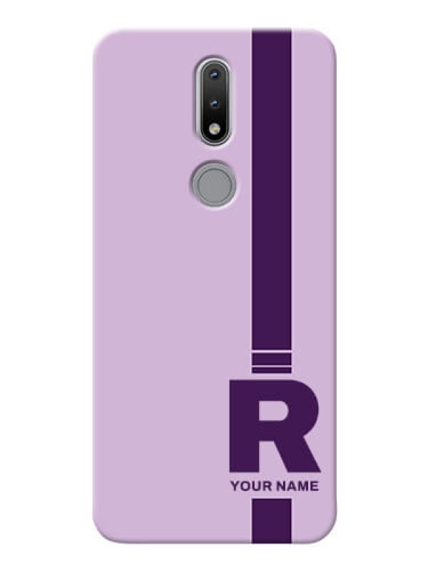Custom Nokia 2.4 Custom Phone Covers: Simple dual tone stripe with name Design