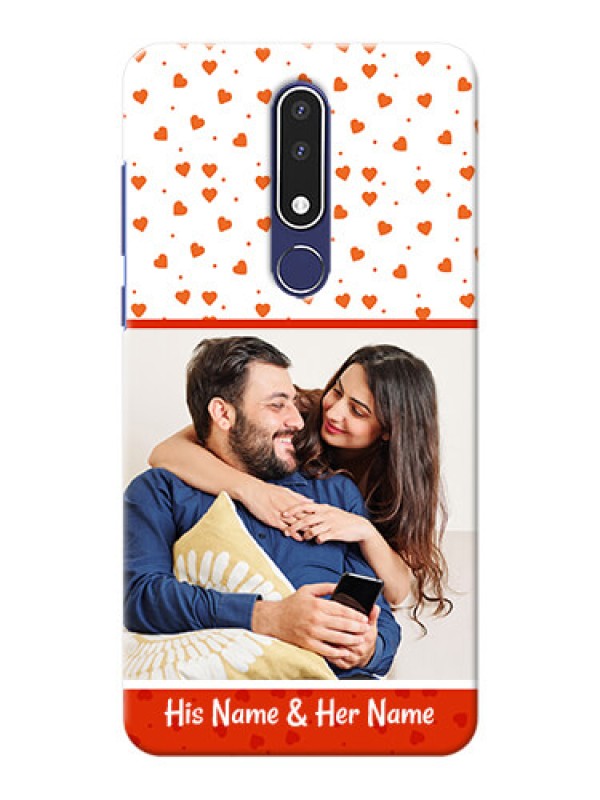 Custom Nokia 3.1 Plus Phone Back Covers: Orange Love Symbol Design
