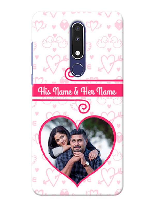 Custom Nokia 3.1 Plus Personalized Phone Cases: Heart Shape Love Design