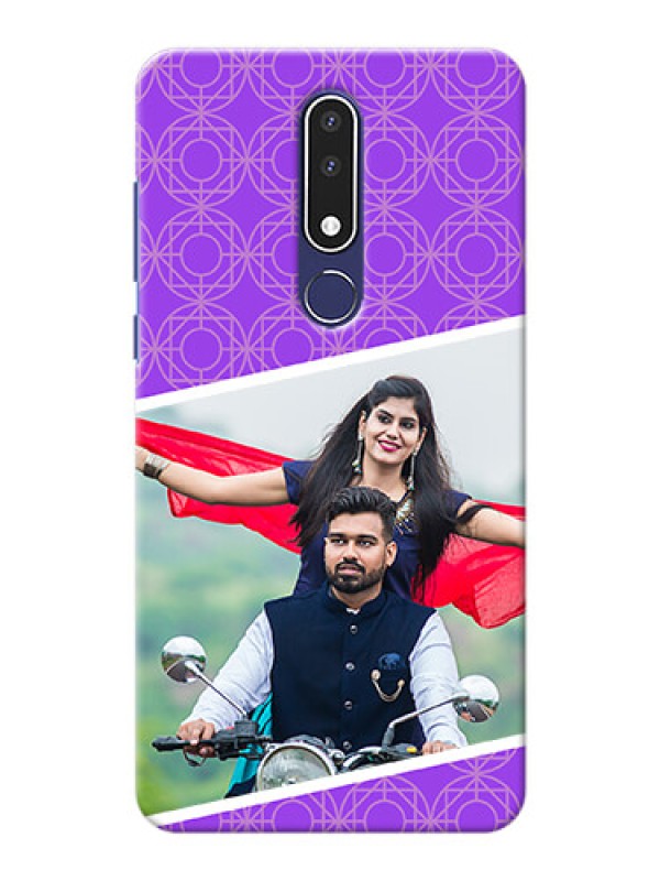 Custom Nokia 3.1 Plus mobile back covers online: violet Pattern Design