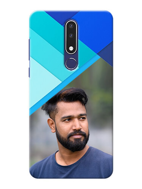 Custom Nokia 3.1 Plus Phone Cases Online: Blue Abstract Cover Design