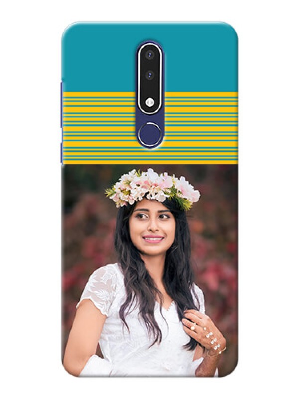 Custom Nokia 3.1 Plus personalized phone covers: Yellow & Blue Design 