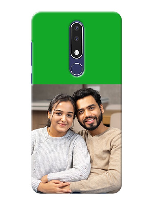 Custom Nokia 3.1 Plus Personalised mobile covers: Green Pattern Design