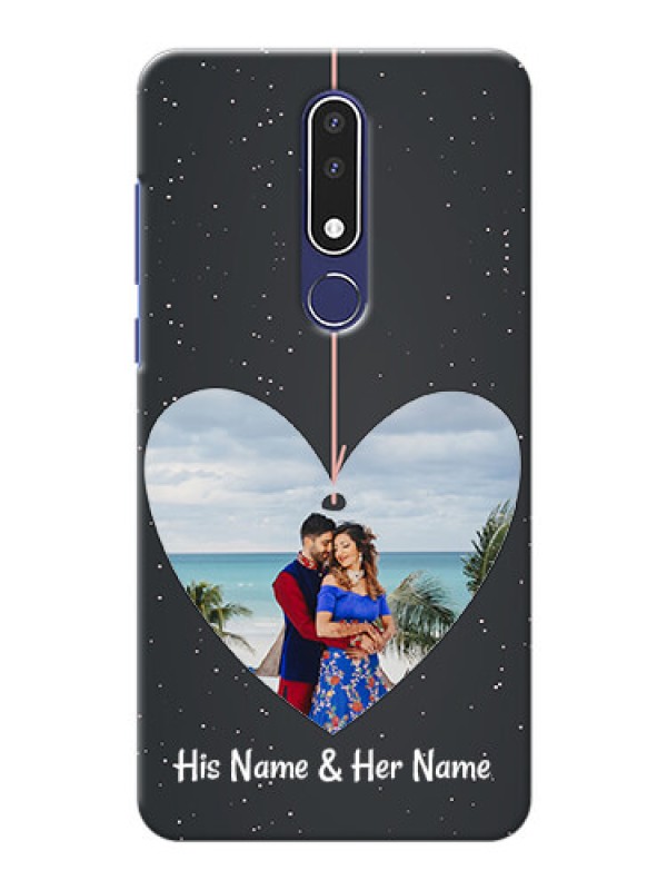 Custom Nokia 3.1 Plus custom phone cases: Hanging Heart Design