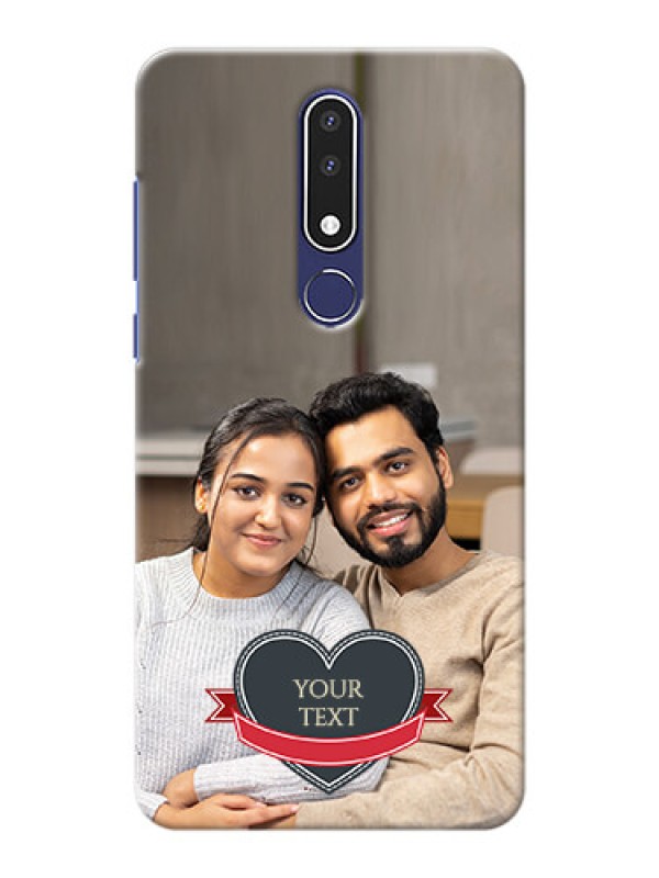 Custom Nokia 3.1 Plus mobile back covers online: Just Married Couple Design