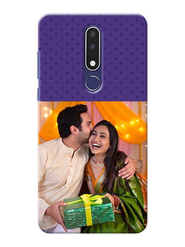 Custom Nokia 3.1 Plus mobile phone cases: Violet Pattern Design