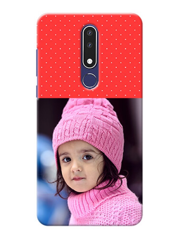 Custom Nokia 3.1 Plus personalised phone covers: Red Pattern Design