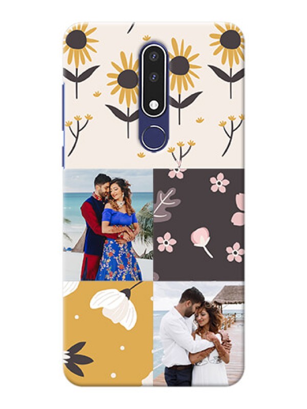 Custom Nokia 3.1 Plus phone cases online: 3 Images with Floral Design