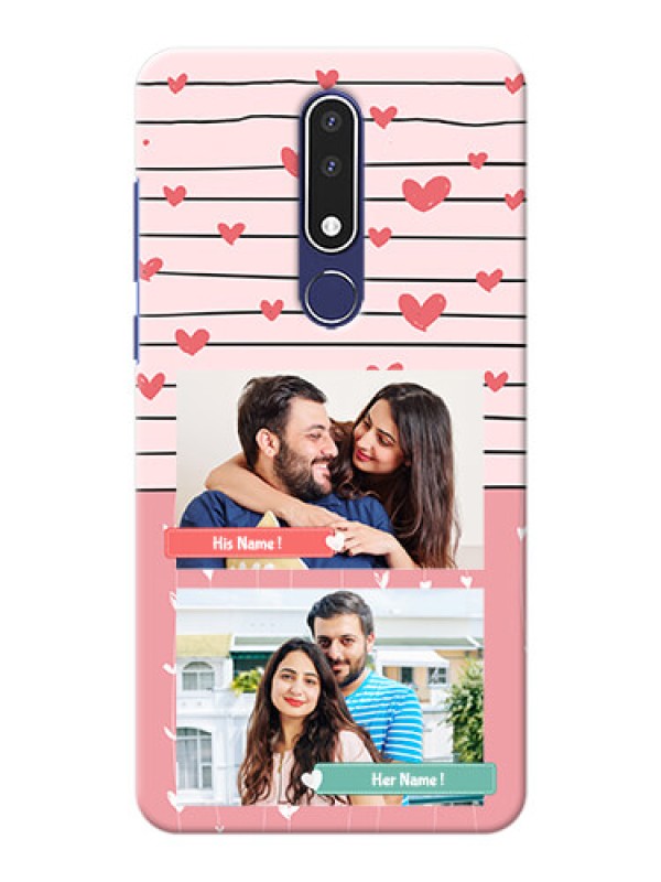 Custom Nokia 3.1 Plus custom mobile covers: Photo with Heart Design