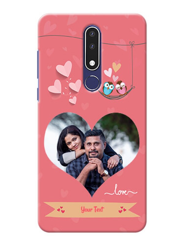 Custom Nokia 3.1 Plus custom phone covers: Peach Color Love Design 
