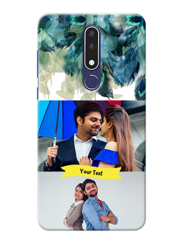 Custom Nokia 3.1 Plus Phone Cases: Image with Boho Peacock Feather Design