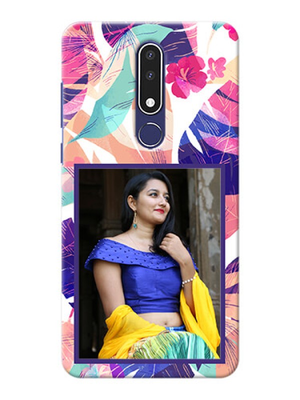 Custom Nokia 3.1 Plus Personalised Phone Cases: Abstract Floral Design