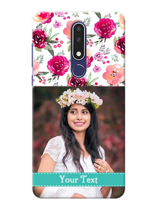 Custom Nokia 3.1 Plus Personalized Mobile Cases: Watercolor Floral Design