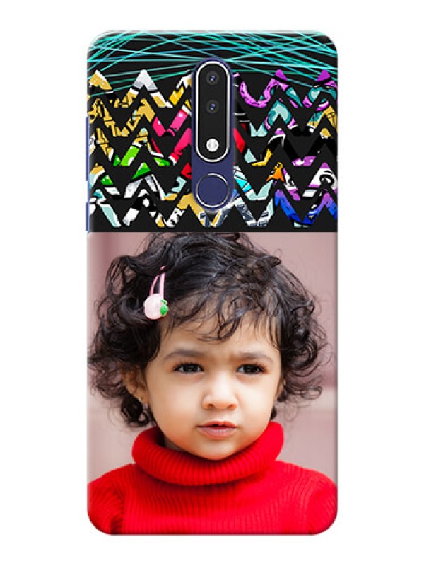 Custom Nokia 3.1 Plus personalized phone covers: Neon Abstract Design