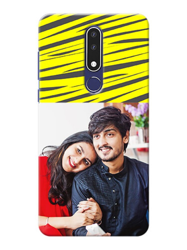 Custom Nokia 3.1 Plus Personalised mobile covers: Yellow Abstract Design