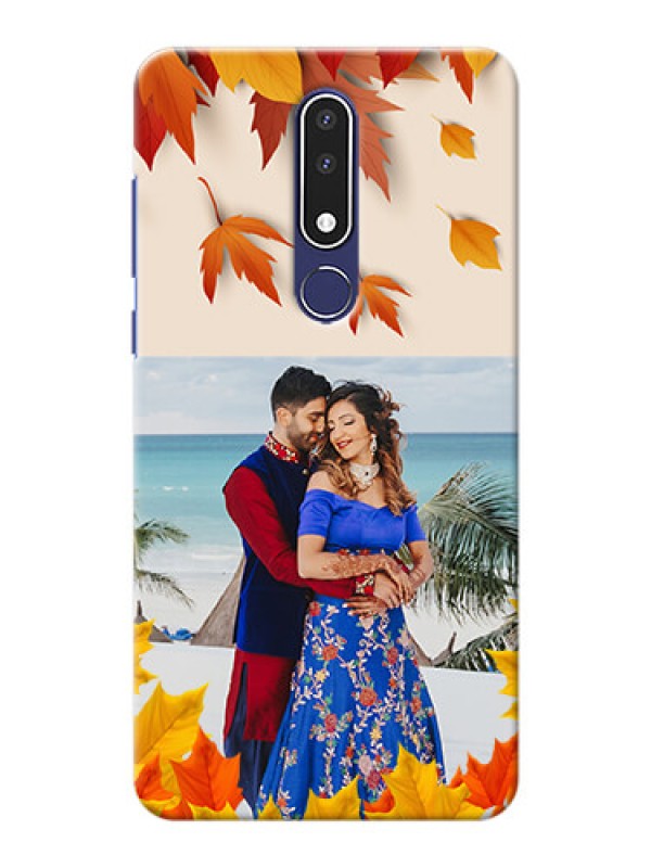 Custom Nokia 3.1 Plus Mobile Phone Cases: Autumn Maple Leaves Design
