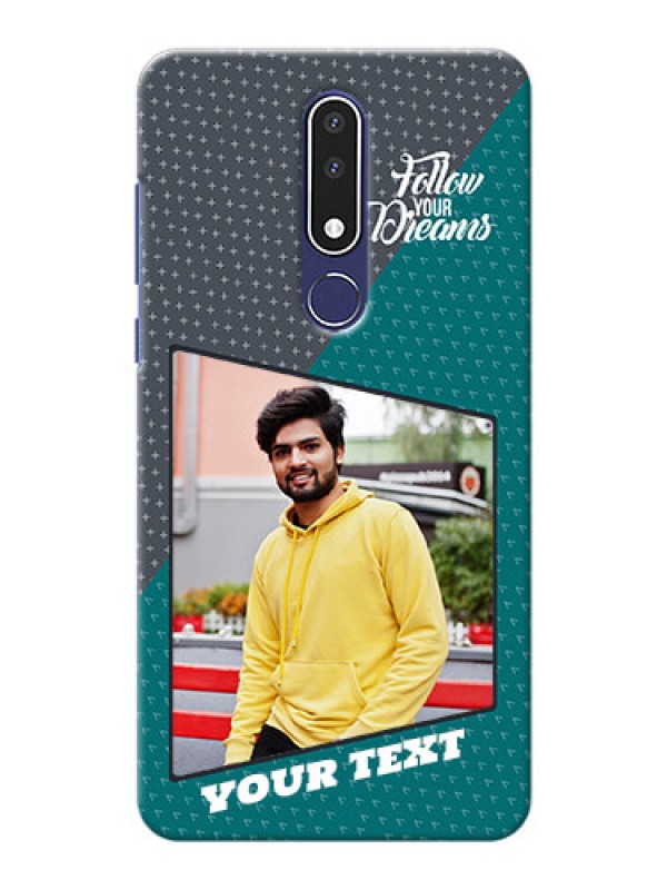 Custom Nokia 3.1 Plus Back Covers: Background Pattern Design with Quote