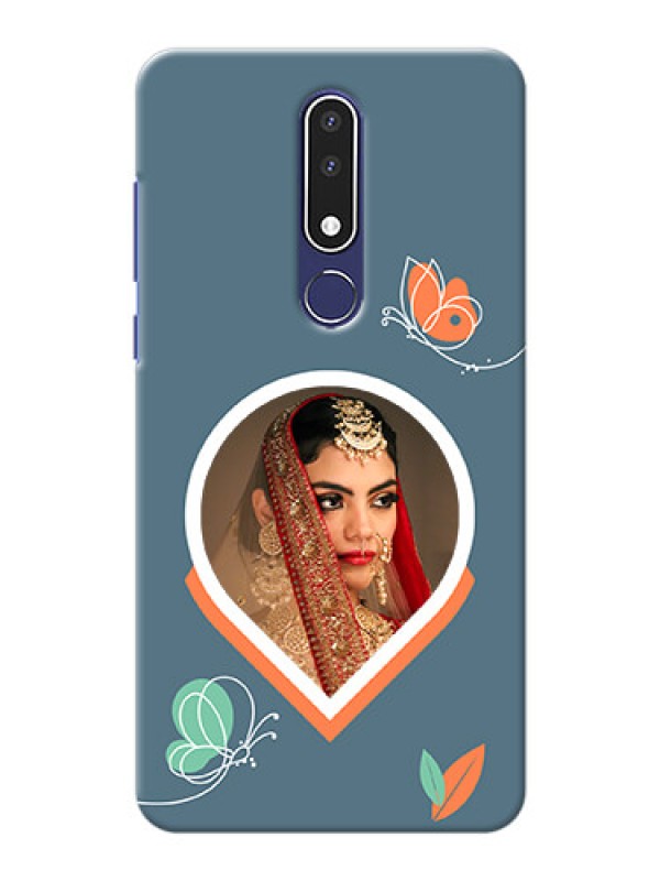 Custom Nokia 3.1 Plus Custom Mobile Case with Droplet Butterflies Design