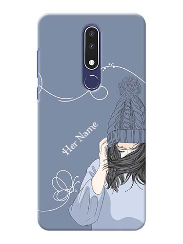 Custom Nokia 3.1 Plus Custom Mobile Case with Girl in winter outfit Design