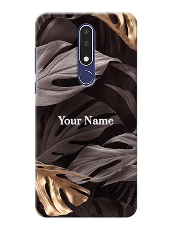 Custom Nokia 3.1 Plus Mobile Back Covers: Wild Leaves digital paint Design