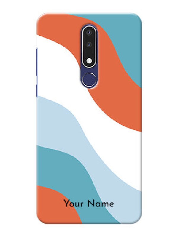 Custom Nokia 3.1 Plus Mobile Back Covers: coloured Waves Design